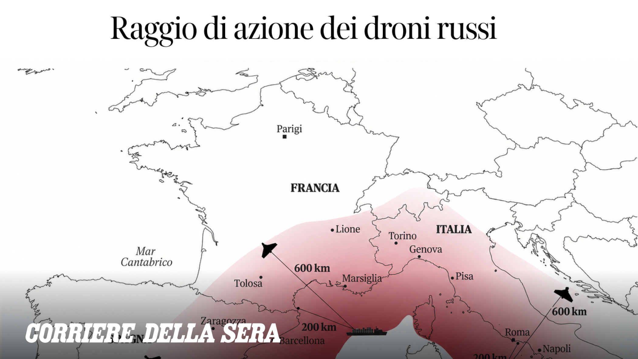 La Cia avverte: possibile attacco russo con droni contro Spagna, Francia o Italia