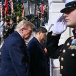 La visita di Xi Jinping alla Casa Bianca con Trump e Melania per la cerimonia ufficiale