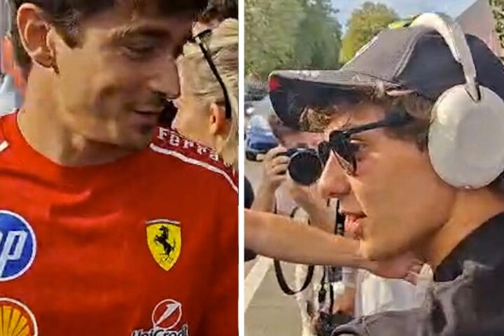 Leclerc e Antonelli arrivano al paddock in stile: il GP d’Italia si avvicina