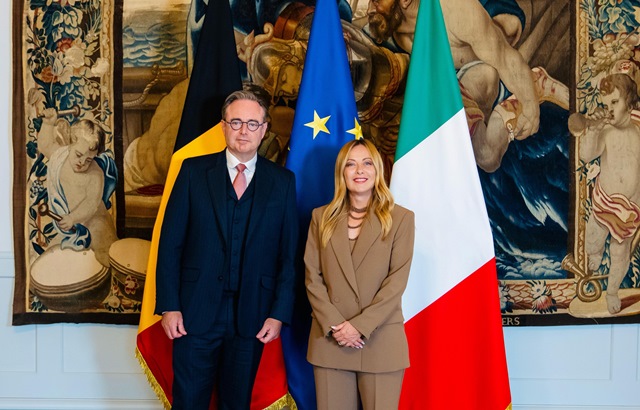 Meloni incontra De Wever: rilanciare l'alleanza economica tra Italia e Belgio