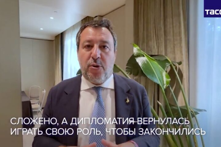 Salvini al media russo Tass: «Serve diplomazia, non armi, per risolvere il conflitto in Ucraina»
