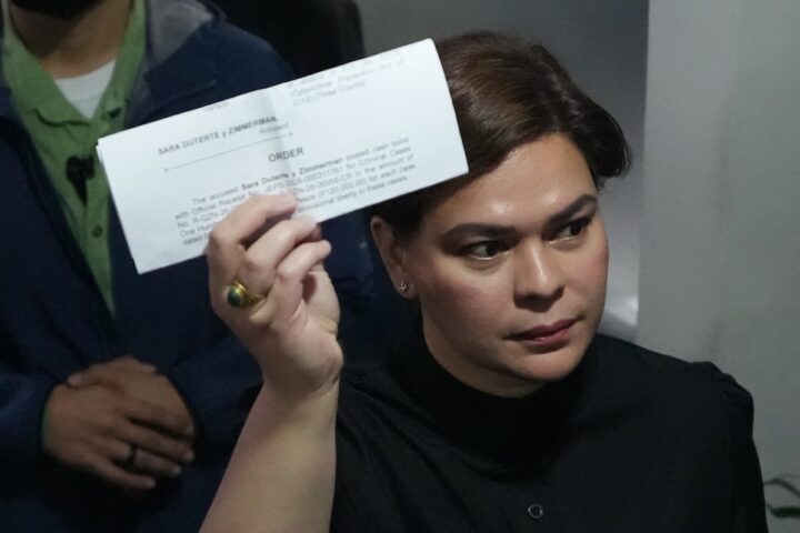 Sara Duterte paga cauzione per evitare arresto dopo minacce al presidente delle Filippine