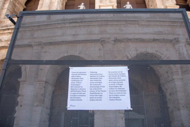 Tragedia al Colosseo: morto il 22enne Andrea Moretti durante i lavori di ristrutturazione