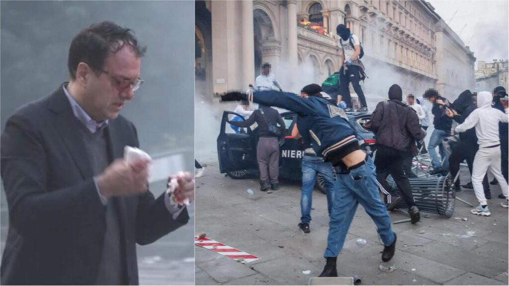 Angelo De Simone, dirigente della polizia ferito negli scontri di Milano