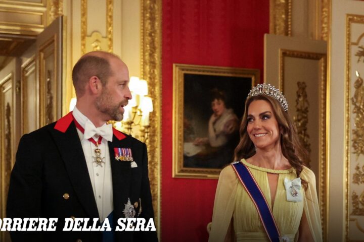La principessa Kate sfila con la tiara del cuore al banchetto di Stato per il sultano Haitham di Oman