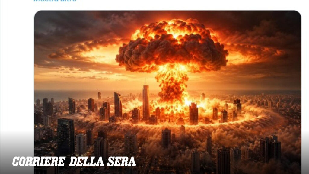 Netanyahu pubblica immagine dell'atomica iraniana su Tel Aviv avvertendo: «Rischiamo un altro Olocausto»
