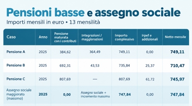 Pensioni in Italia: assegno sociale può superare chi ha versato contributi