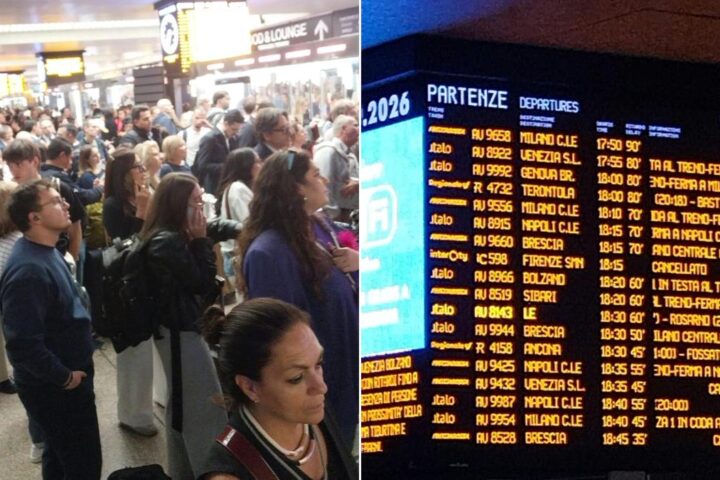 Ritardi fino a 100 minuti per i treni ad alta velocità a Roma a causa di persone non autorizzate sui binari