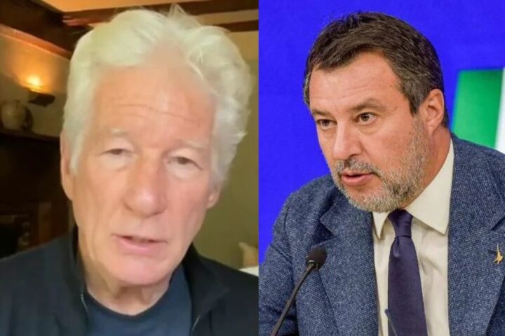 Salvini risponde a Richard Gere sui migranti: «Continua a recitare e smettila di dare lezioni agli italiani»